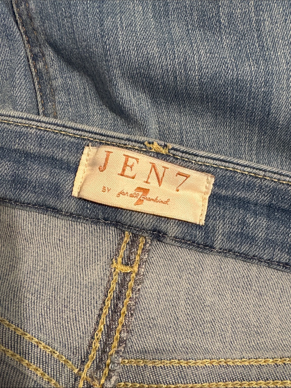 Jen7 by 7 For All Mankind Light Wash Denim Pencil Skirt 6 - Picture 6 of 7
